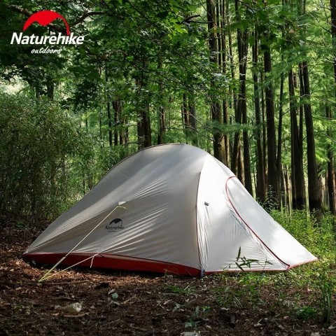 Намет надлегкий двомісний  з футпринтом Naturehike Cloud Up 2 Updated NH17T001-T, 210T, помаранчевий