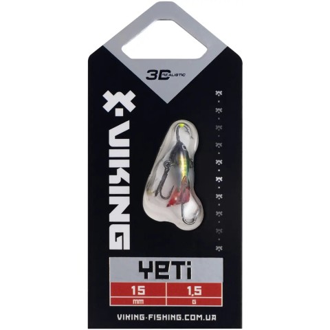 Балансир Viking Fishing Yeti Ice Jig 15mm 1.5g #02 Green Glam