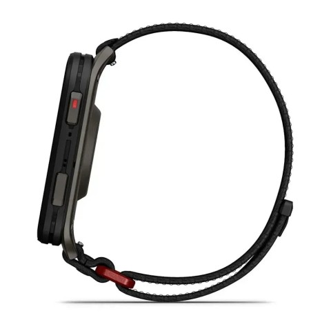 Смарт-годинник Garmin Venu X1 чорно-сланцевий титан з чорним нейлоновим ремінцем ComfortFit
