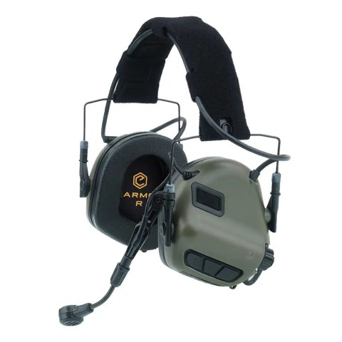 Активні навушники Earmor M32, з тримачем на голову (Мікрофон) green