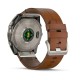 Смарт-годинник Garmin fenix 8 AMOLED (51 мм) Sapphire титановий з каштановим шкіряним ремінцем