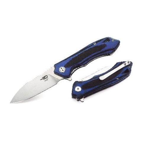 Нiж складний Bestech Knife BELUGA Black+ Blue BG11G-2