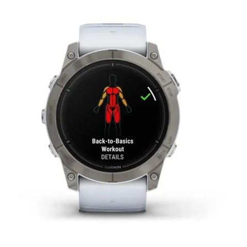 Смарт-годинник Garmin epix Pro Gen 2 Sapphire Edition (51 мм) титановий з ремінцем кольору білого каменю