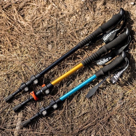 Трекінгова палиця 3-сек. Naturehike Men ST 01 6061 AL NH17D001-Z, алюміній,  синя