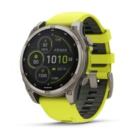 Смарт-годинник Garmin fenix 8 (47 мм) Sapphire Solar титан яскраво-жовтий/графітовий