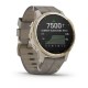 Смарт-часы Garmin fenix 6S Pro Solar Edition светло-золотистые с серым замшевым ремешком