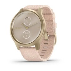 Смарт-годинник Garmin vivomove Style зі світло-золотим корпусом та рожевим ремінцем