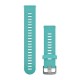Швидкозмінні ремінці Garmin силіконові (20 мм) бірюзові з фурнітурою із нержавіючої сталі
