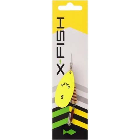 Блесна X-Fish Stark №5 14g Nikel UV lime