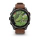 Смарт-часы Garmin fenix 8 Pro AMOLED (47 мм) Sapphire карбоново-серый DLC титан с каштановым кожаным ремешком