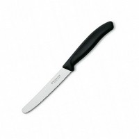 Кухонний ніж Victorinox SwissClassic Tomato&Sausage лезо 11см хвил. з чорн. ручкою