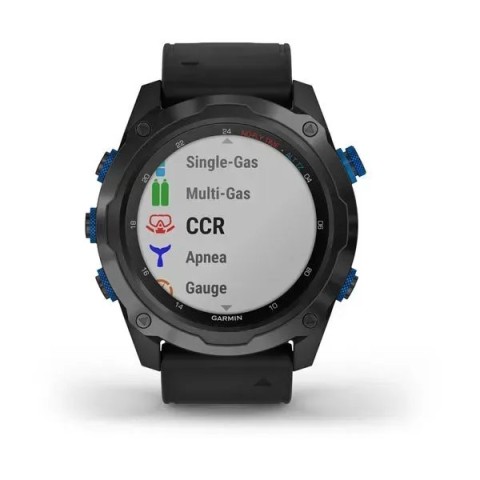 Смарт-годинник Garmin Descent Mk2i титановий сірий DLC з чорним ремінцем (в комплекті із Descent T1)