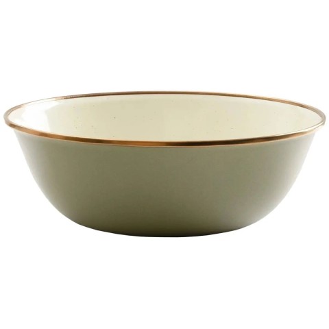 Набор Barebones Enamel 2-Tone Bowl Set з двох мисок olive drab