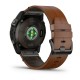 Смарт-часы Garmin epix Pro Gen 2 Sapphire Edition (51 мм) карбоново-серые титановые DLC с каштановым кожаным ремешком