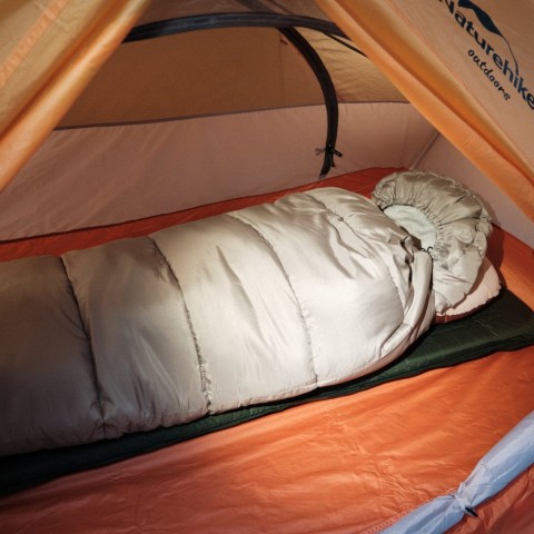 Спальник з капюшоном із звичайним мішком для зберігання Naturehike M400 CNK2350WS023, (1°C), лівий, зелений