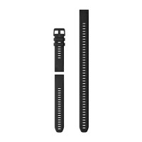 Ремінці для годинника Garmin QuickFit 20 силіконові, чорні (із 3 частин, для дайвінгу)