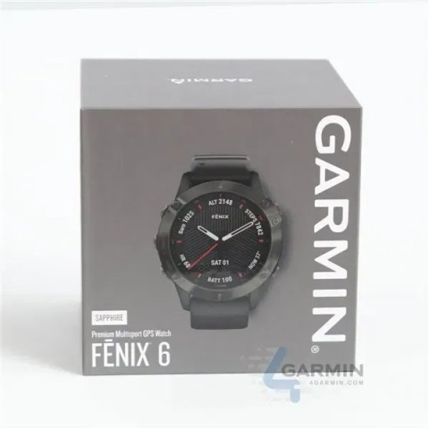 Смарт-часы Garmin fenix 6X Sapphire Edition серые DLC с черным ремешком