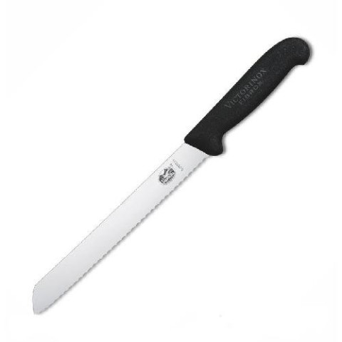 Кухонний ніж Victorinox Fibrox Bread лезо 21см хвил. для хліба з чорн. ручкою