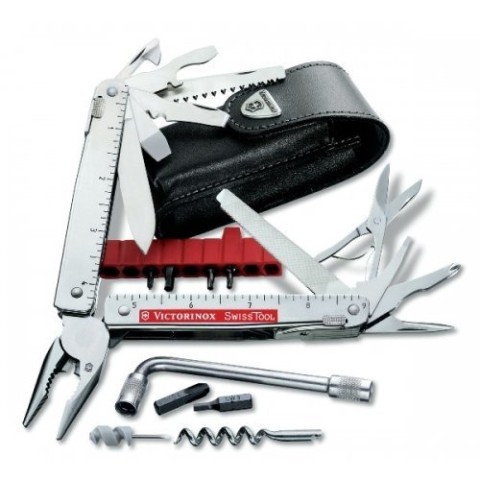 Мультитул Victorinox Swisstool X Plus 115мм,39функ+чорн.шкір.чохол