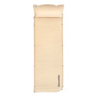 Матрац туристичний із подушкою, самонадувний одномісний Naturehike CNK2300DZ014, 192x65x3 см, бежевий