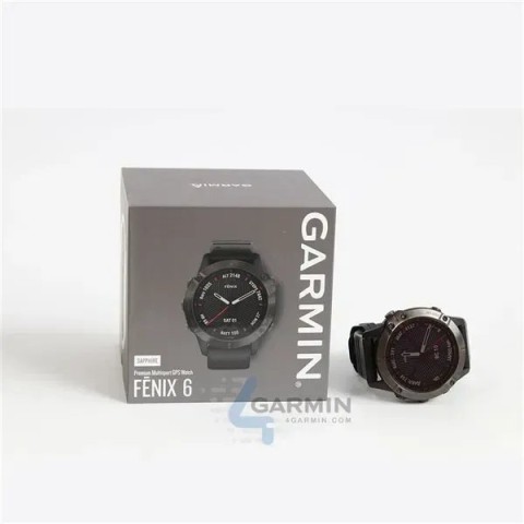 Смарт-часы Garmin fenix 6X Sapphire Edition серые DLC с черным ремешком