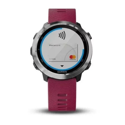 Смарт-годинник Garmin Forerunner 645 Music з вишневим ремінцем