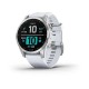 Смарт-годинник Garmin fenix 7S сріблястий з ремінцем кольору білого каменю