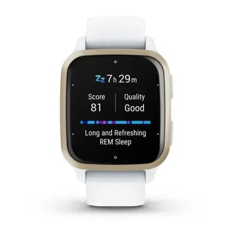 Смарт-годинник Garmin Venu Sq 2 білий з кремово-золотистим безелем