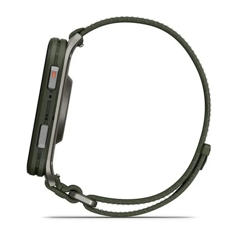 Смарт-часы Garmin Venu X1 мховый титан с мховым нейлоновым ремешком ComfortFit