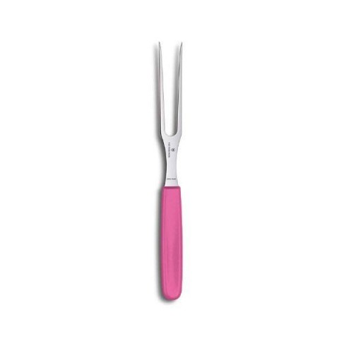 Кухонна виделка Victorinox Carving Flat 15см з рож. ручкою
