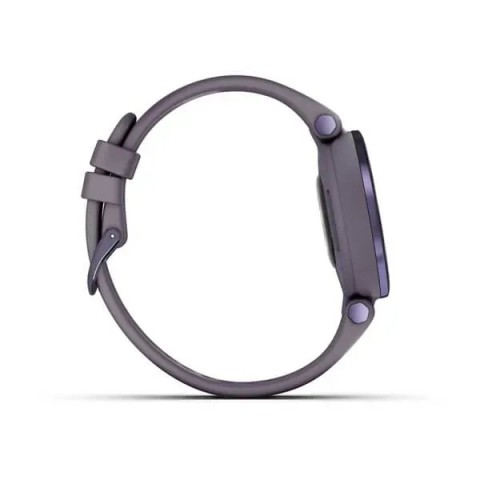 Смарт-годинник Garmin Lily Sport з фіолетовим безелем, насичено-фіолетовим корпусом і силіконовим ремінцем