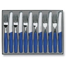 Набор Victorinox, 12 столовых приборов, серрейтор, синий
