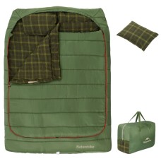 Спальний мішок двомісний із подушками Naturehike CNK2350WS019, зелений