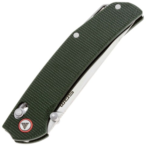 Ніж SRM Asika 411L-MG, Sandvik 14C28N, мікарта, зелений