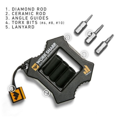 Акційний набір Work Sharp Точилка механічна The Precision Adjust Knife Sharpener WSBCHPAJ-I + Точилка механічна Micro WSEDCMCR