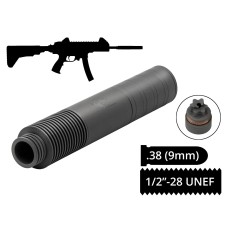 Глушник AFTactical S441N60, 4 сепаратора, .38 (9мм), 1/2x28 UNEF, AKDAS SA-9 HP