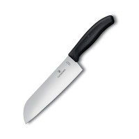 Кухонний ніж Victorinox SwissClassic Santoku лезо 17см з чорн. ручкою (блістер)