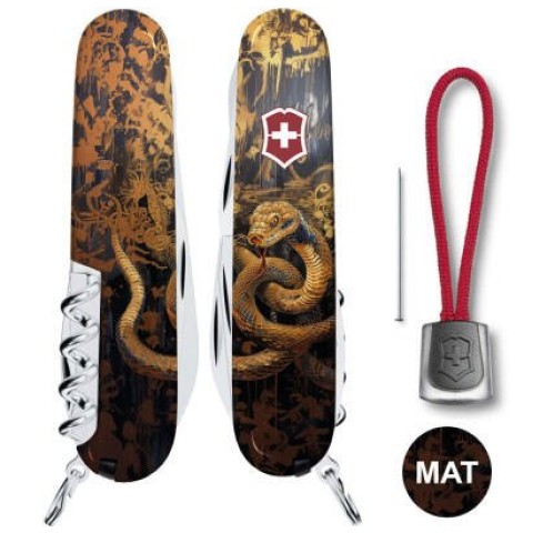 Ніж Victorinox Swiss Army Climber Zodiac Золота дерев'яна змія