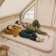 Килимок самонадувний двомісний з подушкою Naturehike NH18Q010-D, 25 мм, блакитний