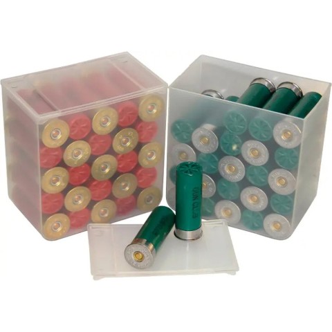 Коробка MTM д/патр 12к. на 25 шт. (4шт у комп.) прозора