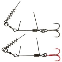 Оснастка Savage Gear SS Corkscrew Stinger 3G 1X #1 16kg Red + BN (2 шт/уп)
