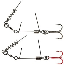 Оснастка Savage Gear SS Corkscrew Stinger 3G 1X #1 16kg Red + BN (2 шт/уп)