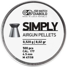 Кулі пневматичні JSB Diabolo Simply, 4,5 мм ,0.52 гр, 500 шт/уп
