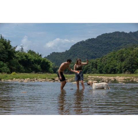 Душ портативний з насосом на акумуляторі Flextail Max Shower із чохлом, білий