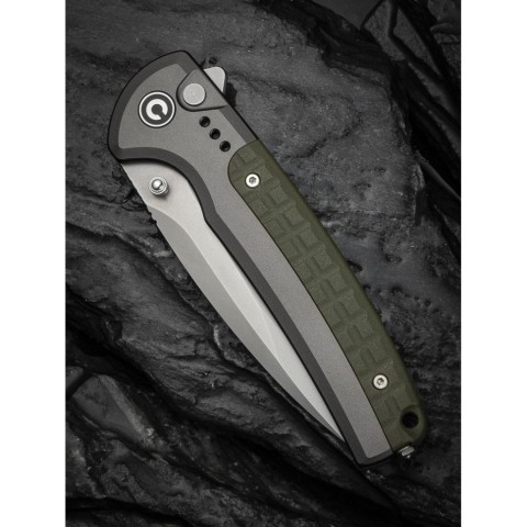 Ніж складаний туристичний Civivi Sentinel Strike II, (9.4 см) Nitro-V / Aluminum & FRN темно-зелений
