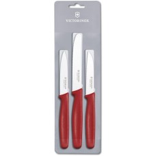 Набір кухонний Victorinox Paring Set 3шт з черв. ручкою (3 ножа)