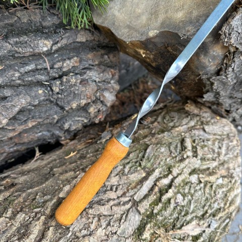 Шампур із дерев'яною ручкою 580х10х3мм