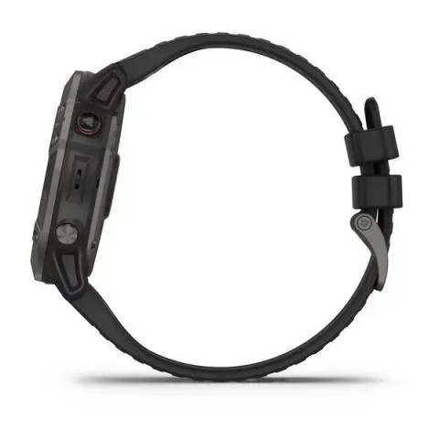 Смарт-часы Garmin fenix 6X Sapphire Edition серые DLC с черным ремешком