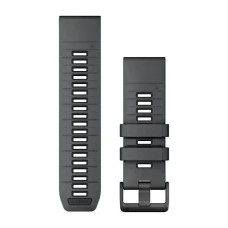 Ремінці для годинника Garmin QuickFit 26 силіконові грифельно-сірі/чорні