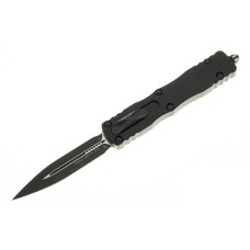 Нож Microtech Dirac Delta D/E OTF, черный клинок, черная рукоять